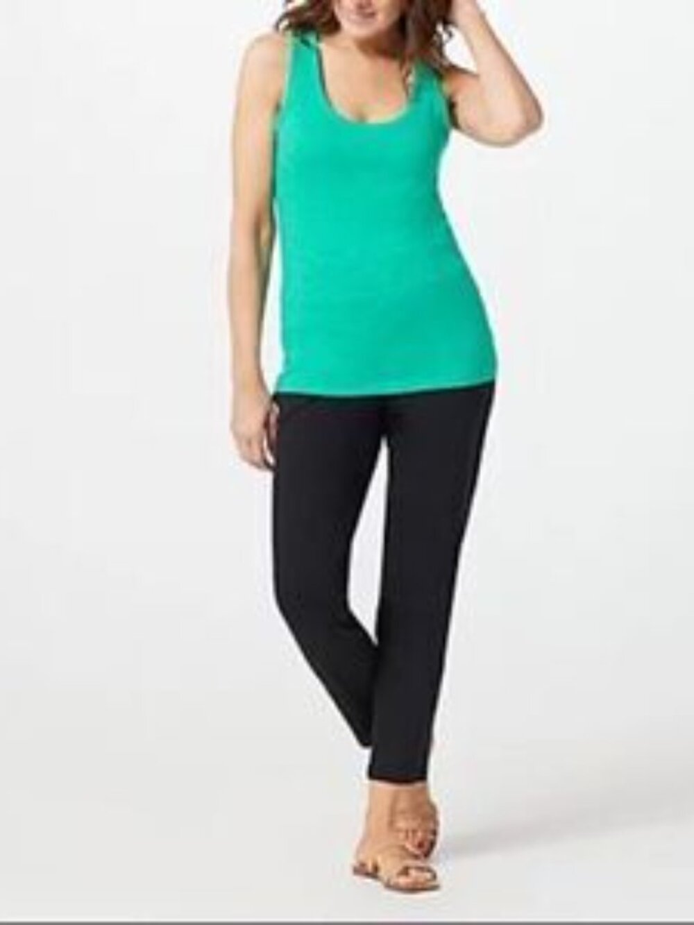 G.I.L.I. Knit Basic Tank w/ Neck Trim - Picture 2 of 4